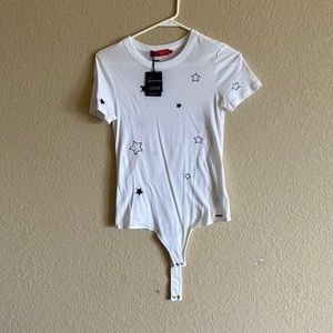 n: philanthropy star white and black bodysuit size small new with tags